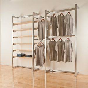 Commercial Retail Portable Wall Mounted Metal Clothes Rack