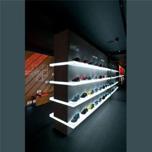 Retail Deparment Exhibitor Led Lighted Acrylic Shoe Display
