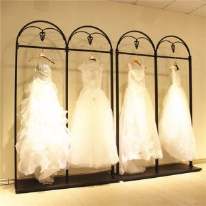 Bridal Store Wedding Dress Display Rack Clothing Wall Mounted