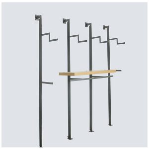 High-end Steel t Shirt Wall Display Rack